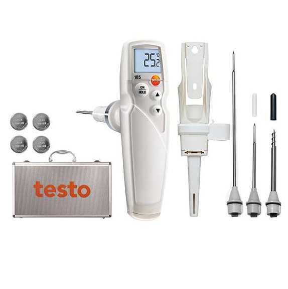 Testo 105 – zestaw w walizce z 3 sondami